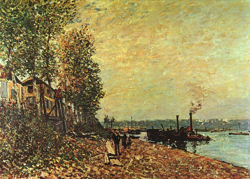 The Tugboat, Alfred Sisley